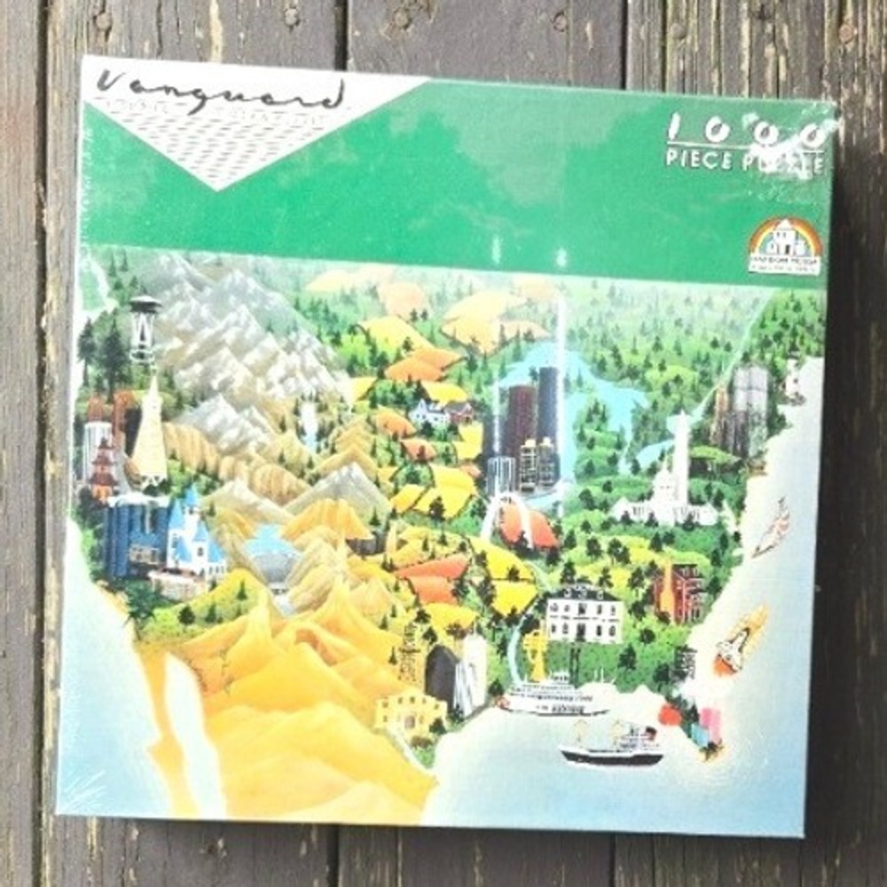 Vintage Vanguard USA Map 1000 Piece Jigsaw Puzzle - Factory Sealed